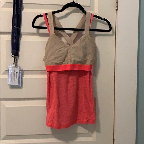 Pink and tan lulu tank - Picture 3 of 4
